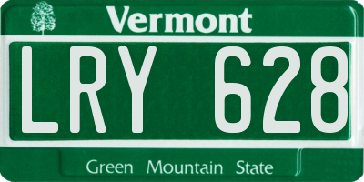 VT license plate LRY628