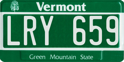 VT license plate LRY659