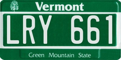 VT license plate LRY661