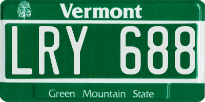 VT license plate LRY688