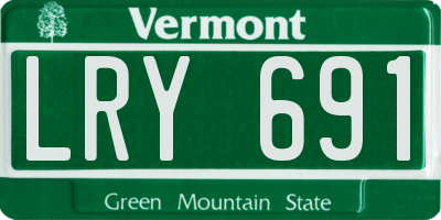 VT license plate LRY691