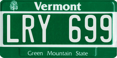 VT license plate LRY699