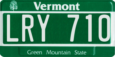 VT license plate LRY710