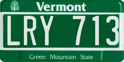 VT license plate LRY713