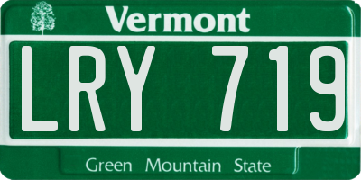 VT license plate LRY719