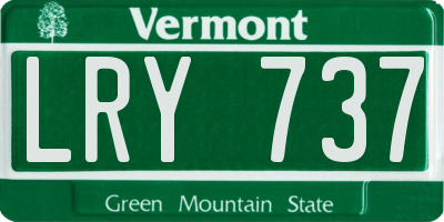 VT license plate LRY737