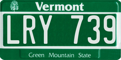 VT license plate LRY739