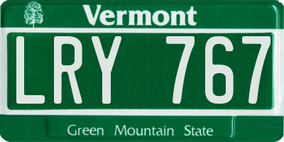 VT license plate LRY767