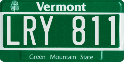 VT license plate LRY811
