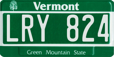 VT license plate LRY824