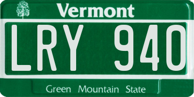 VT license plate LRY940