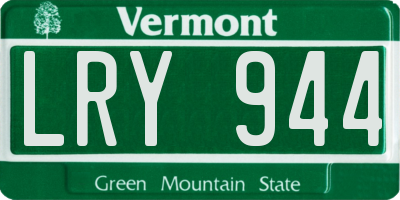 VT license plate LRY944