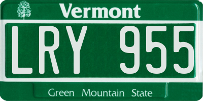 VT license plate LRY955