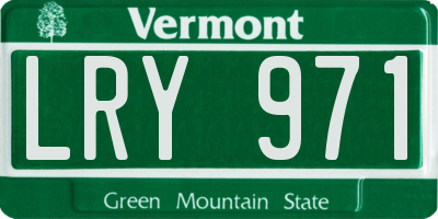 VT license plate LRY971