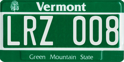 VT license plate LRZ008