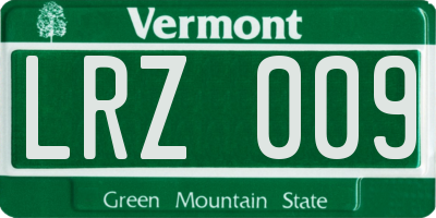 VT license plate LRZ009