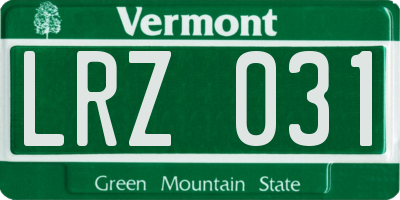VT license plate LRZ031