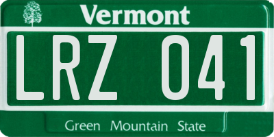 VT license plate LRZ041
