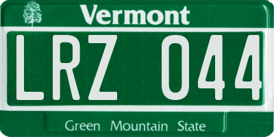 VT license plate LRZ044