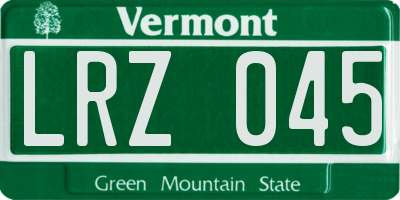 VT license plate LRZ045