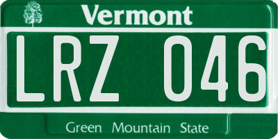 VT license plate LRZ046