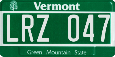VT license plate LRZ047
