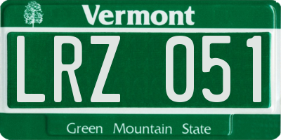 VT license plate LRZ051