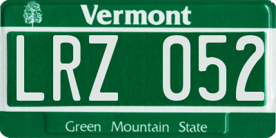 VT license plate LRZ052