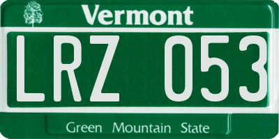 VT license plate LRZ053
