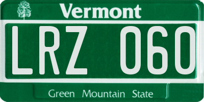 VT license plate LRZ060