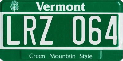 VT license plate LRZ064