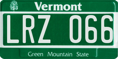 VT license plate LRZ066