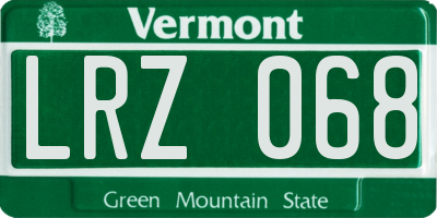 VT license plate LRZ068