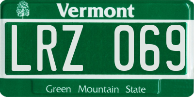 VT license plate LRZ069