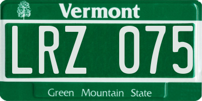 VT license plate LRZ075