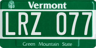VT license plate LRZ077