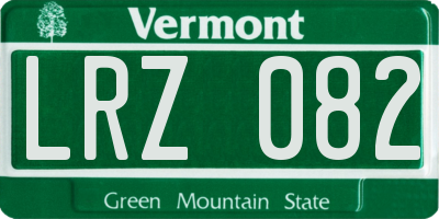 VT license plate LRZ082