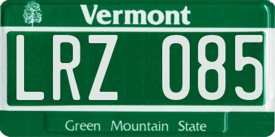 VT license plate LRZ085