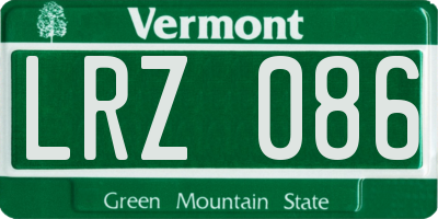 VT license plate LRZ086