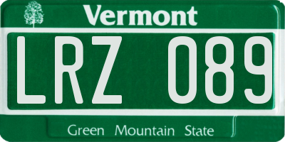 VT license plate LRZ089