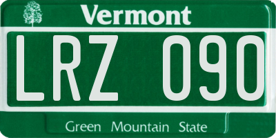 VT license plate LRZ090