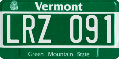 VT license plate LRZ091