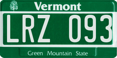 VT license plate LRZ093