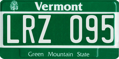VT license plate LRZ095