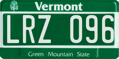 VT license plate LRZ096