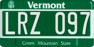 VT license plate LRZ097
