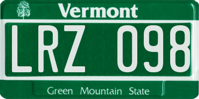 VT license plate LRZ098