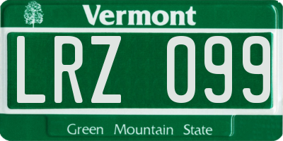 VT license plate LRZ099