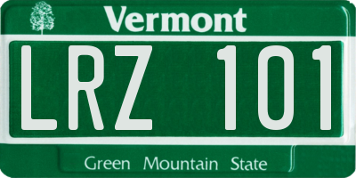 VT license plate LRZ101