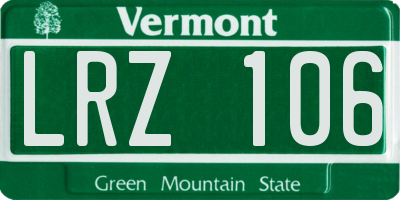 VT license plate LRZ106
